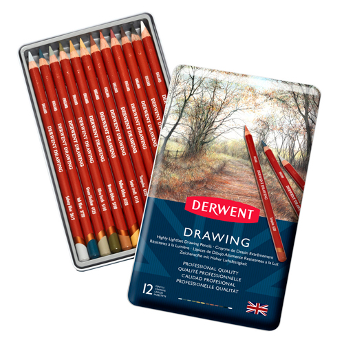 Derwent Drawing Pencil - Tin Set of 12