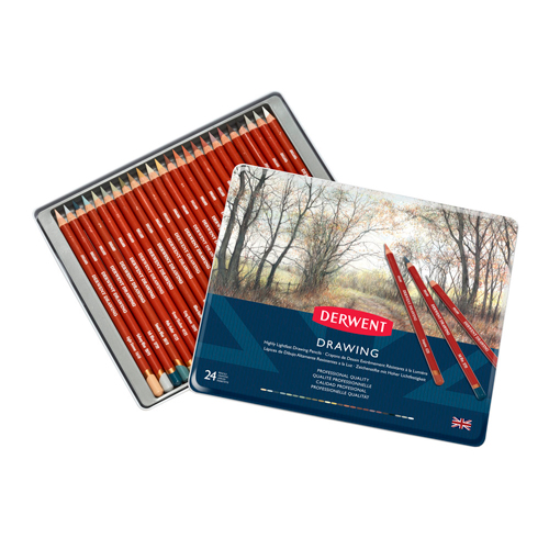 Derwent Drawing Pencil - Tin Set of 24