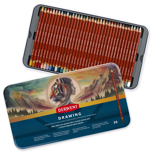 Derwent Drawing Pencil - Tin Set of 36