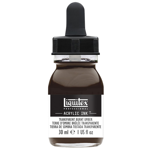 Liquitex Professional Acrylic Ink! � 30mL � Transparent Burnt Umber