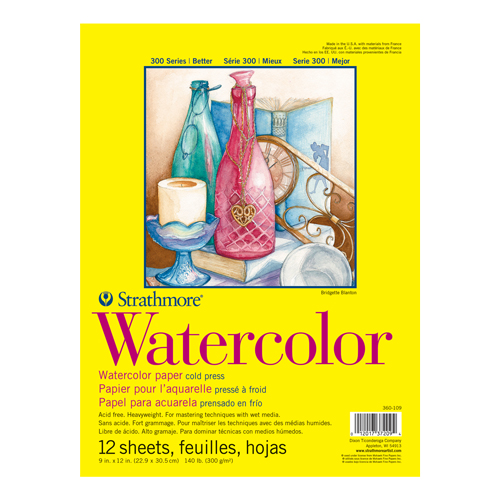 Strathmore 300 Series Watercolor Block - Cold Press - 9 x 12 in.