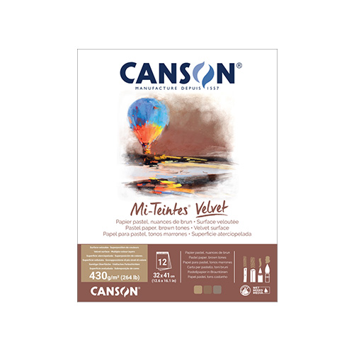 Canson Mi-Teintes&reg; Velvet Pad � 12� x 16� � Brown Tones