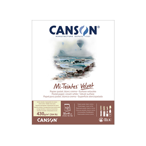 Canson Mi-Teintes&reg; Velvet Pad � 12� x 16� � Cream White