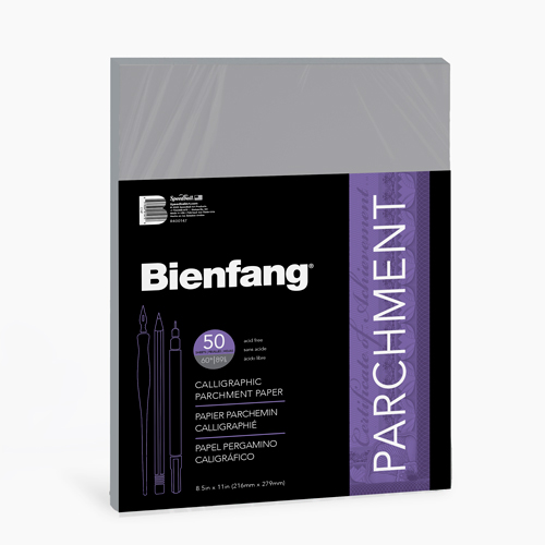 Bienfang Calligraphic Parchment Paper - Gunmetal, 8.5" x 11", 50 sheets