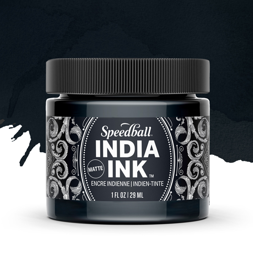 Speedball India Ink - Black Velvet - 1 oz