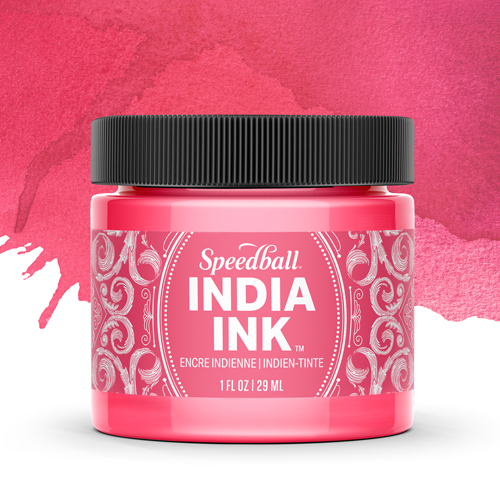 Speedball India Ink - Pink Tourmaline - 1 oz