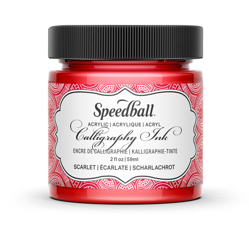 Speedball Calligraphy Ink - Scarlet Red - 2 oz