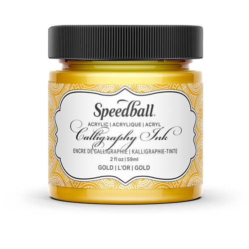 Speedball Calligraphy Ink - Gold - 2 oz