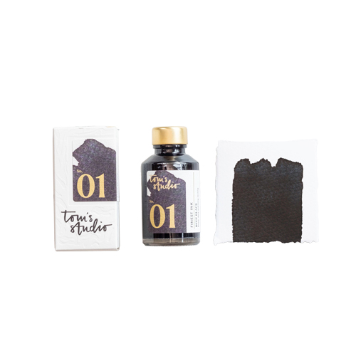 Tom's Studio Fountain Pen Ink - Deep Black - 50ml