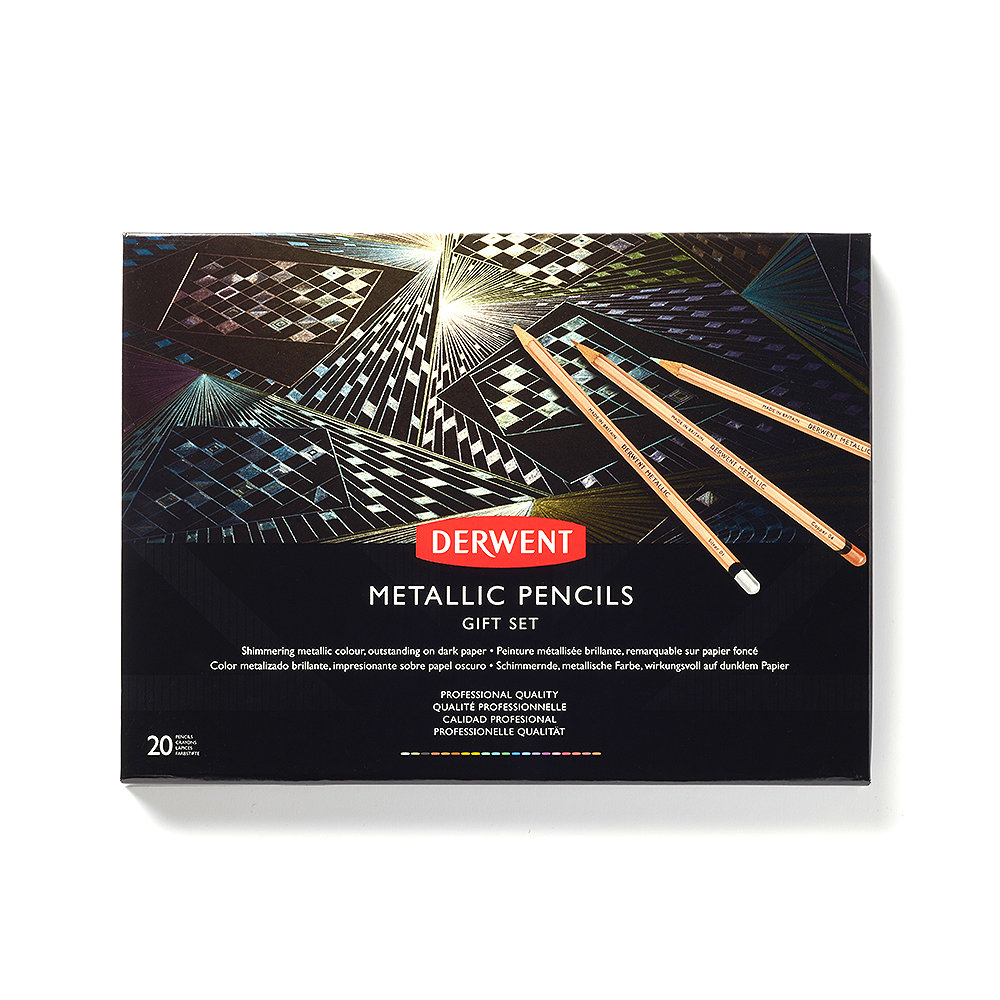 Derwent 20th Anniversary Special Edition Metallic Pencil Box Set of 20