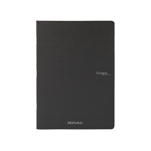 Ecoqua Staple-Bound A4 Notebook - Graph - Black