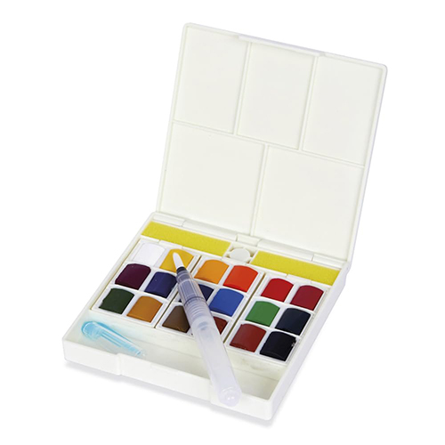 Sennelier - Hands-Free Watercolour Half-Pan Set of 12 with Magic Arm