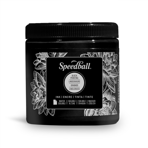 Speedball Water Soluble Block Ink 8oz Black