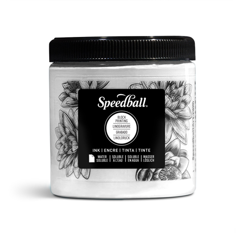 Speedball Water Soluble Block Ink 8oz White