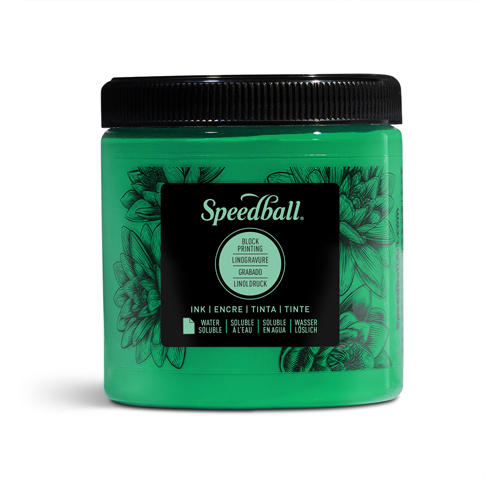Speedball Water Soluble Block Ink 8oz Green