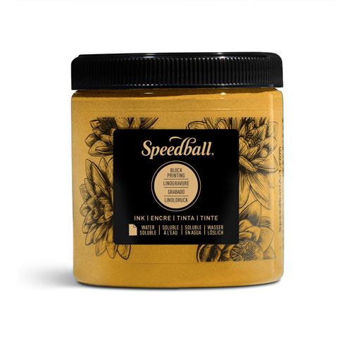 Speedball Water Soluble Block Ink 8oz Copper