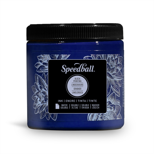 Speedball Water-Soluble Block Ink - Process Cyan 8oz 