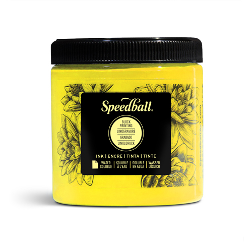 Speedball Water-Soluble Block Ink - Process Yellow 8oz 
