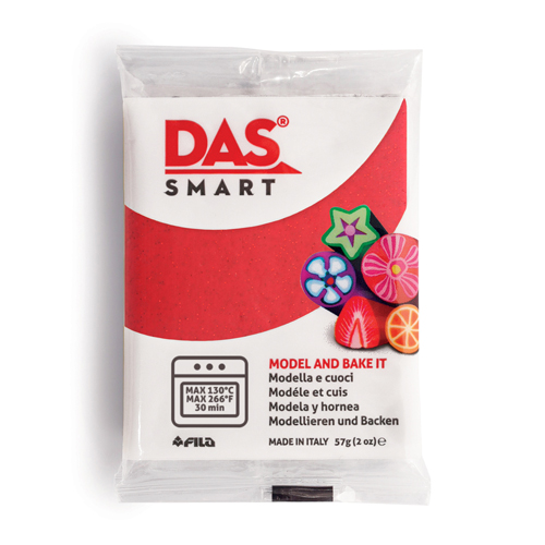 DAS Smart Polymer Clay - Red Glitter - 57g