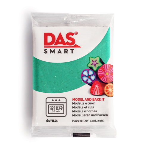 DAS Smart Polymer Clay - Green Glitter - 57g