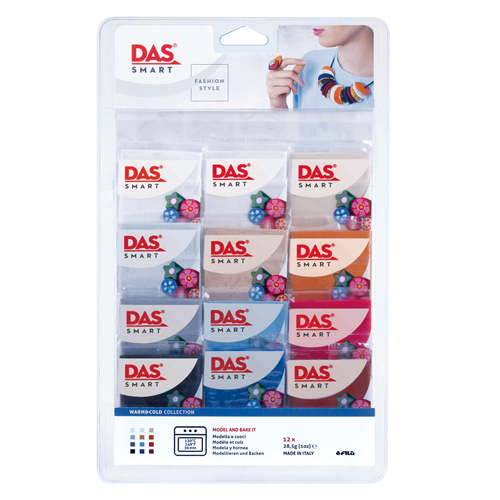 DAS Smart Polymer Clay - Warm & Cool Set of 12
