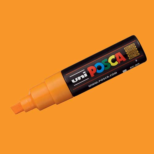 POSCA paint marker � PC-8K � Broad Tip � Bright Yellow (Orange)