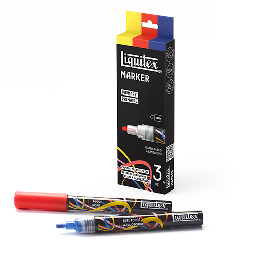 Liquitex Marker Set - Primary - 3 x 2 mm