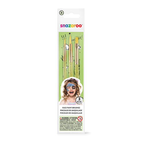 Snazaroo Face Paint Brush Set of 3