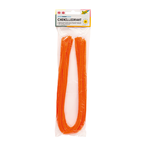 Folia Chenille Stems � Orange � 10 Pack