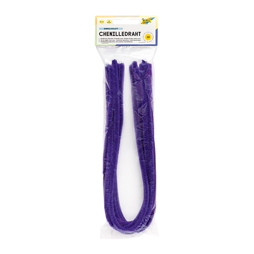 Folia Chenille Stems � Dark Lilac � 10 Pack