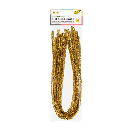 Folia Chenille Stems � Gold � 10 Pack