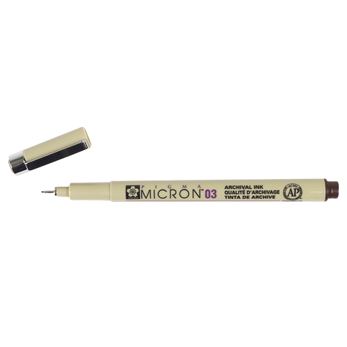Sakura Pigma Micron 03 Pen 0.35mm - Sepia