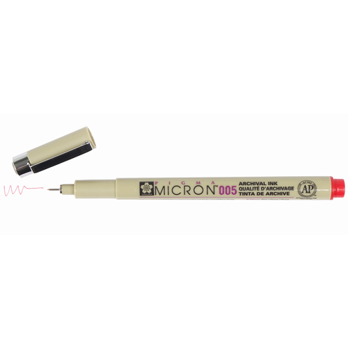 Sakura Pigma Micron 005 Pen 0.20mm - Red