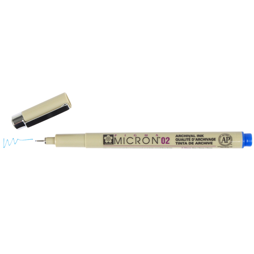 Sakura Pigma Micron 02 Pen 0.30mm - Blue