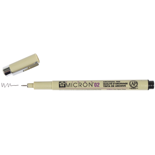 Sakura Pigma Micron 02 Pen 0.30mm - Black