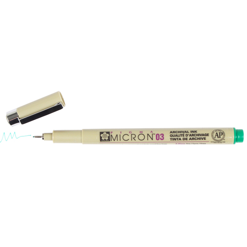 Sakura Pigma Micron 03 Pen 0.35mm - Green