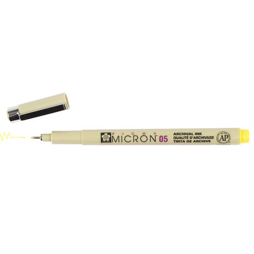 Sakura Pigma Micron 05 Pen 0.45mm - Yellow