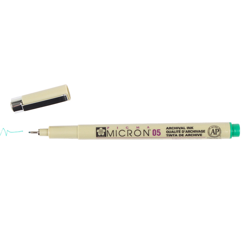 Sakura Pigma Micron 05 Pen 0.45mm - Green