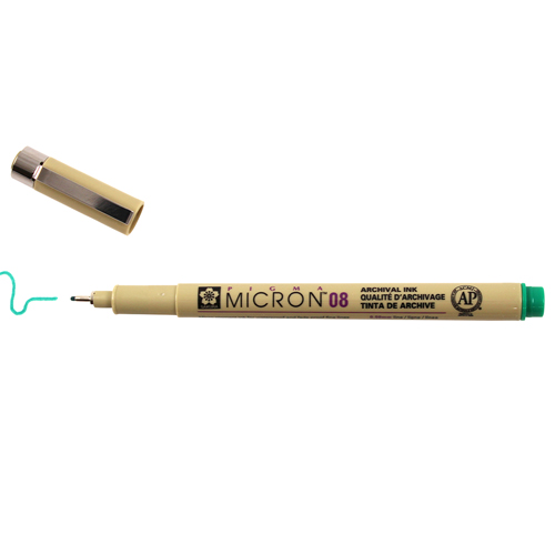 Sakura Pigma Micron 08 Pen 0.50mm - Green