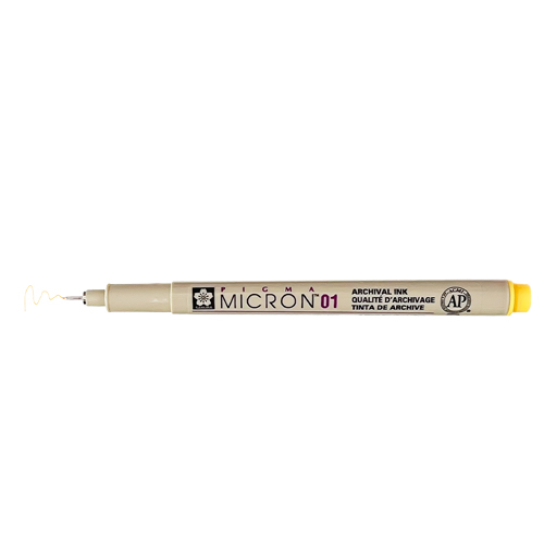 Sakura Pigma Micron 01 Pen 0.25mm - Yellow