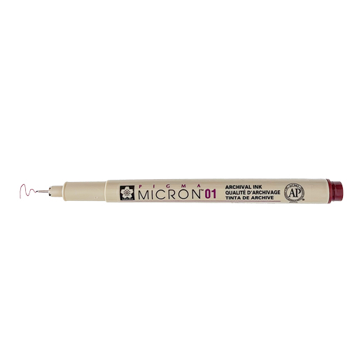 Sakura Pigma Micron 01 Pen 0.25mm - Burgundy