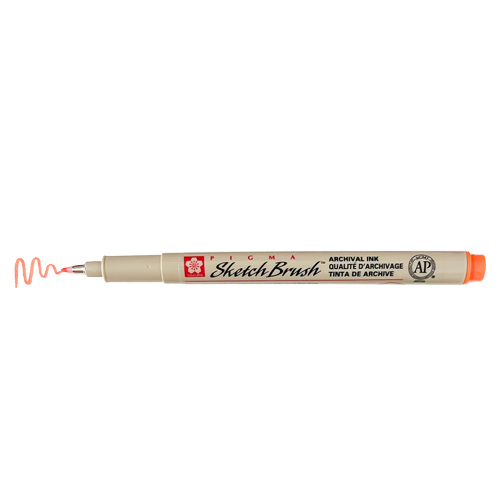 Sakura Pigma Sketch Brush Pen - Orange