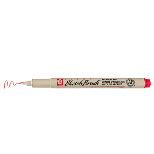 Sakura Pigma Sketch Brush Pen - Red