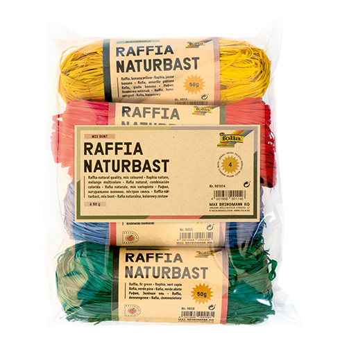 Folia Raffia � Assorted - 4 Pack