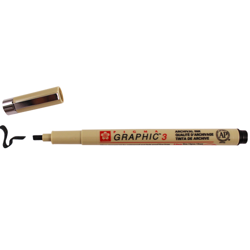 Sakura Pigma Graphic Pen 3.00mm - Black