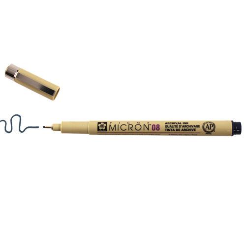Sakura Pigma Micron 08 Pen 0.50mm - Blue Black