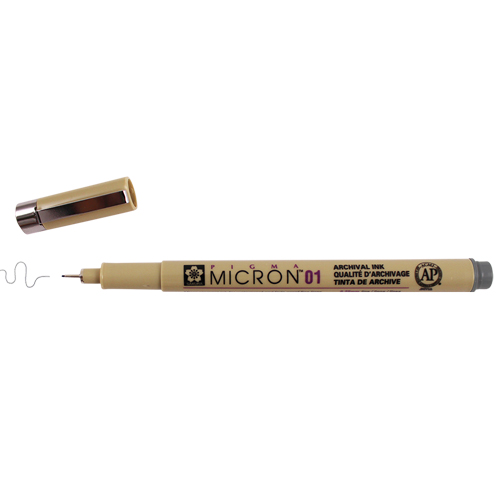 Sakura Pigma Micron 01 Pen 0.25mm - Cool Grey