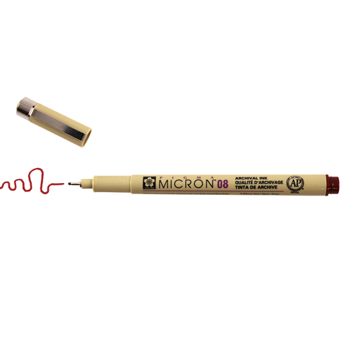 Sakura Pigma Micron 08 Pen 0.50mm - Burgundy