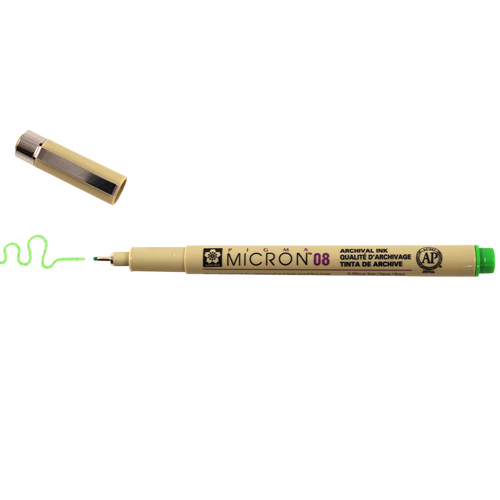 Sakura Pigma Micron 08 Pen 0.50mm - Fresh Green