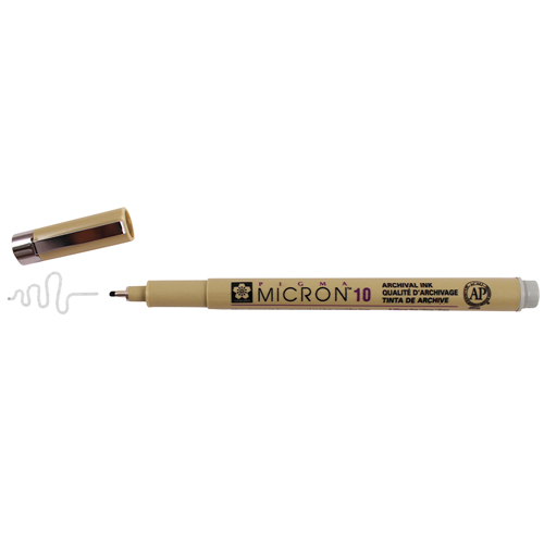 Sakura Pigma Micron 10 Pen 0.60mm - Light Cool Grey